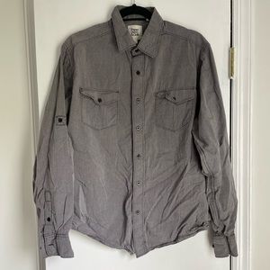 Paper Denim & Cloth Chambray Stripe Casual Button Down Shirt